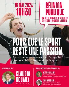 Réunion publique Pour que le sport reste une passion à Rennes