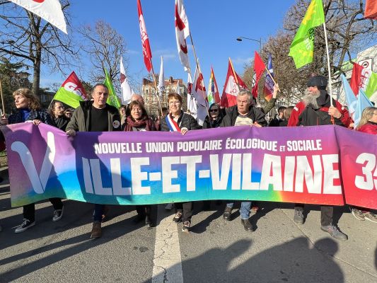 Manifestation contre la réforme des retraites à Rennes