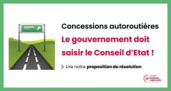 Proposition de résolution relative aux concessions autoroutières