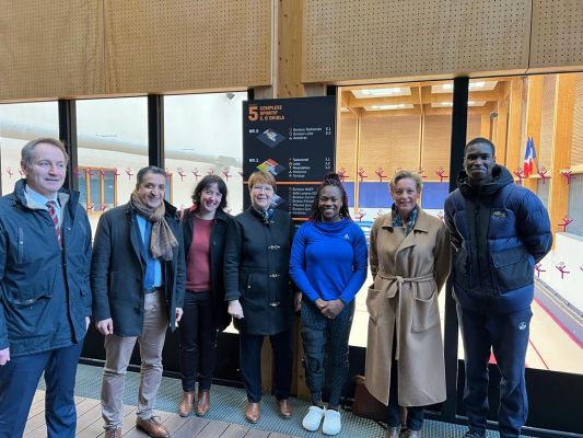 Visite de la halle des sports de l’INSEP à Paris