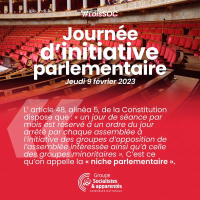 Journée d'initiative parlementaire du PS à l'Assemblée nationale