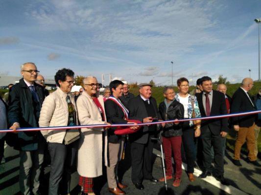 Inauguration du rond-point Albert Delamarre à Pleumeleuc