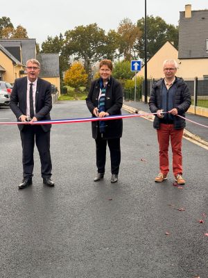 Inauguration de travaux de voirie à Tinténiac